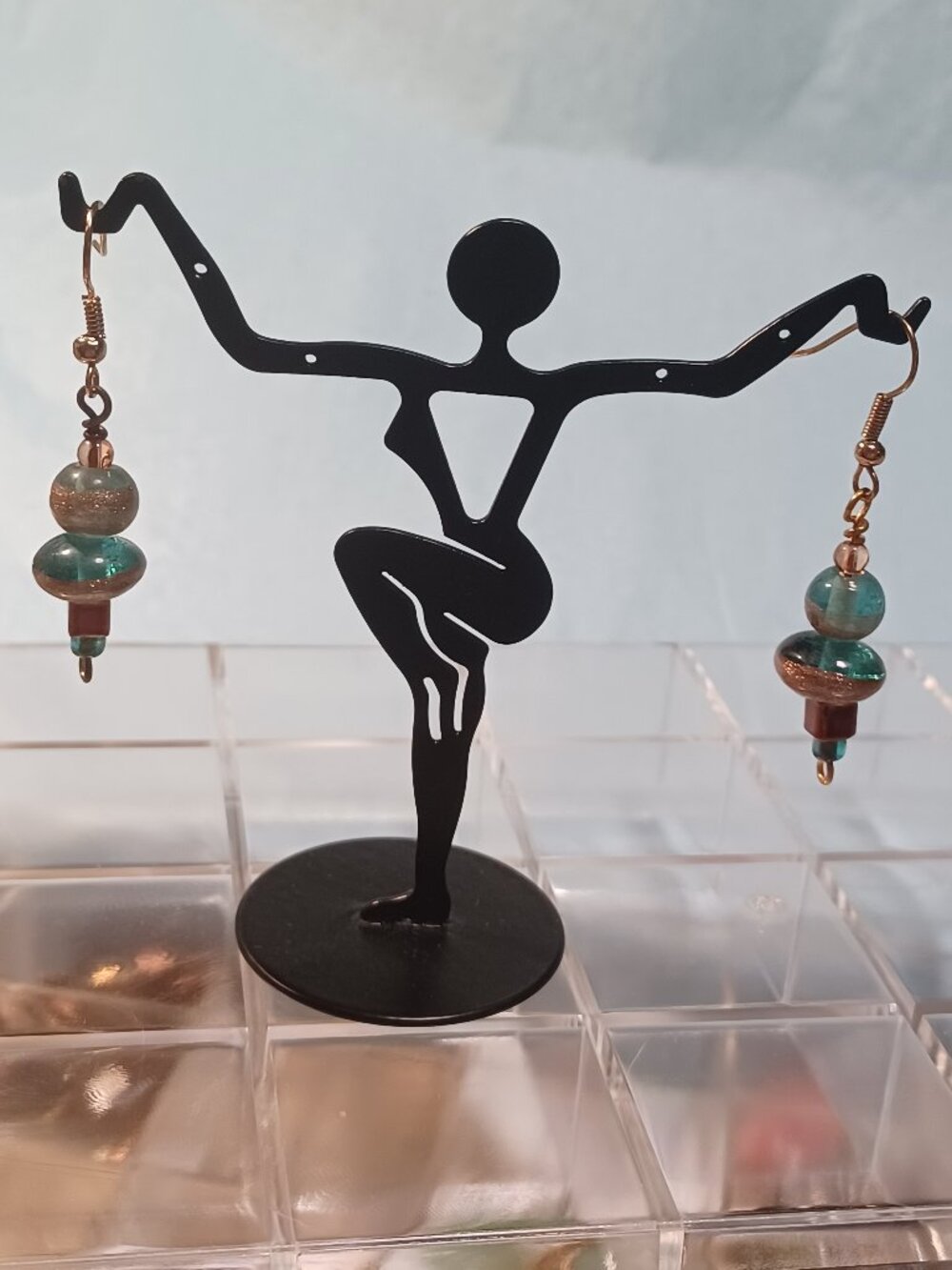 Another Pair of Aqua Fire Polished Earrings